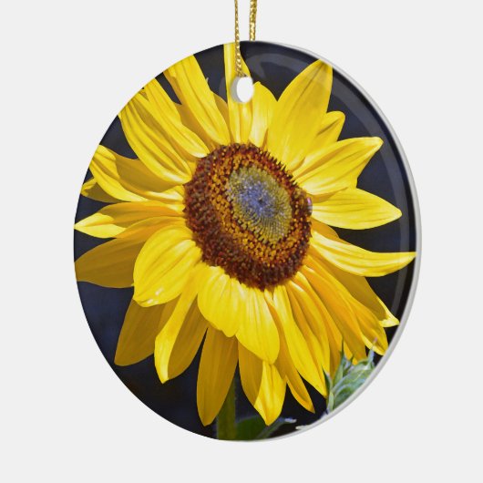 Hellgelbe Sonnenblume Keramikornament (Links)