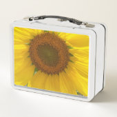 Hellgelbe Sonnenblume Metall Brotdose (Rückseite)