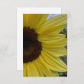 Hellgelbe Sonnenblume Mitteilungskarte (Vorne/Hinten)