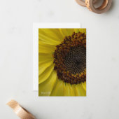 Hellgelbe Sonnenblume Nach oben nah Mitteilungskarte (Vorderseite/Rückseite Beispiel)