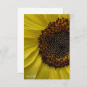 Hellgelbe Sonnenblume Nach oben nah Mitteilungskarte (Vorne/Hinten)
