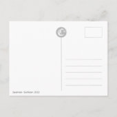 Hellgelbe Sonnenblume nah-up Foto CC0019 Postkarte (Rückseite)