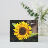 Hellgelbe Sonnenblume Postkarte (Stehend Vorderseite)