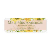 Hellgelbe Sonnenblume Rücksendeadresse (Vorne)