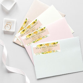 Hellgelbe Sonnenblume Rücksendeadresse