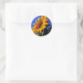Hellgelbe Sonnenblume Runder Aufkleber (Tasche)
