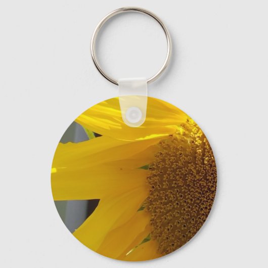 Hellgelbe Sonnenblume Schlüsselanhänger (Vorderseite)