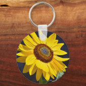 Hellgelbe Sonnenblume Schlüsselanhänger (Vorderseite)