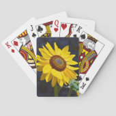 Hellgelbe Sonnenblume Spielkarten (Rückseite)