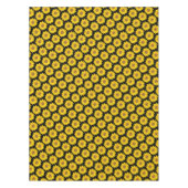 Hellgelbe Sonnenblumen auf schwarz Tischdecke (Vorderseite)