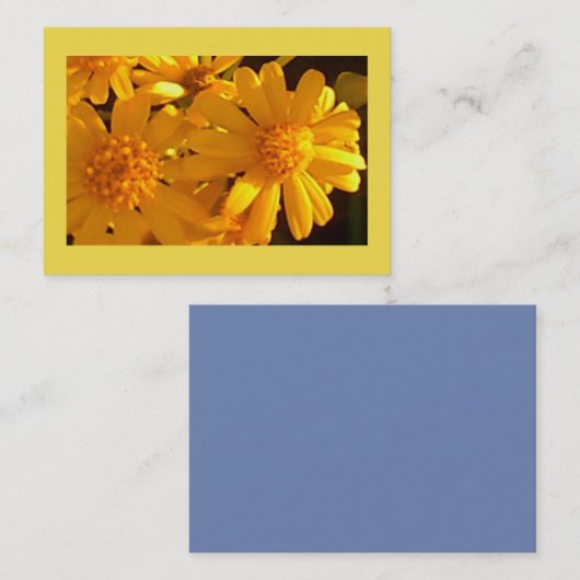 Hellgelbe Sonnenblumen blühen Visitenkarte (Vorne/Hinten)