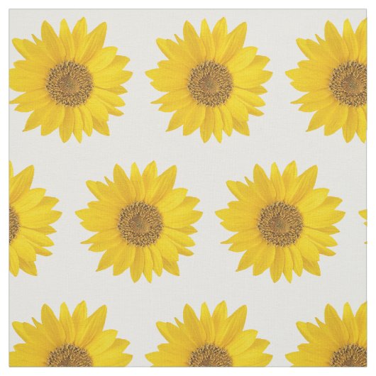 Hellgelbe Sonnenblumen Blumengestelle Stoff (Muster)
