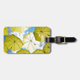 Hellgelbe Sonnenschirme Gepäckanhänger