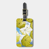 Hellgelbe Sonnenschirme Gepäckanhänger (Vorderseite vertikal)