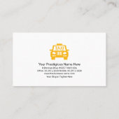 Hellgelbe Stadt Skyline Landscape Taxi Fahrer Visitenkarte (Rückseite)