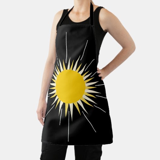 Hellgelbe strahlende Sonne Schürze (InSitu)