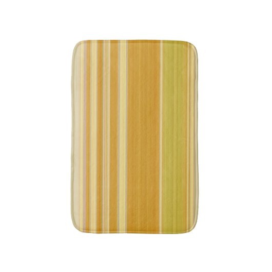 Hellgelbe Streifen Badematte (Vorderseite Vertikal)
