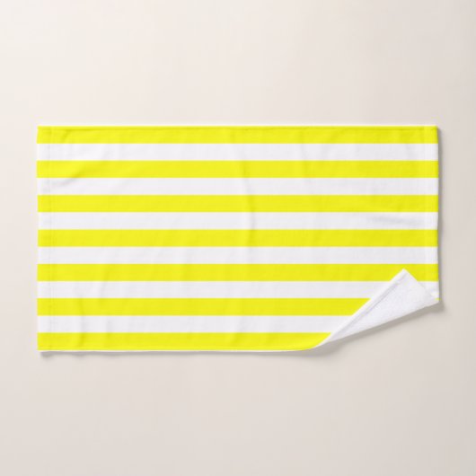 Hellgelbe Streifen Badhandtuch Set (Handtuch)