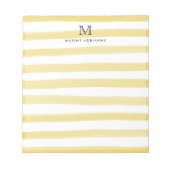 Hellgelbe Streifen Notizblock (Vorderseite)