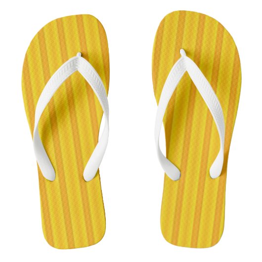 Hellgelbe Streifen Sommersandalen Flip Flops Badesandalen (Fußbett)