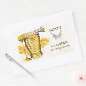 Hellgelbe und beige Honigmarke Rechteckiger Aufkleber (Umschlag)