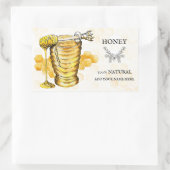 Hellgelbe und beige Honigmarke Rechteckiger Aufkleber (Tasche)
