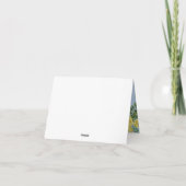 Hellgelbe und blassblaue Rose Hochzeit Vielen Dank Dankeskarte (Rückseite)