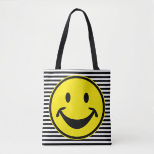 Hellgelbe und schwarze schmale Streifen Tasche