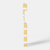 Hellgelbe und weiße fünf Streifen Muster iPhone Hülle (Linke Seite)