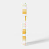 Hellgelbe und weiße fünf Streifen Muster iPhone Hülle (Rechte Seite)