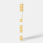 Hellgelbe und weiße fünf Streifen Muster iPhone Hülle (Rechte Seite)