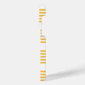 Hellgelbe und weiße fünf Streifen Muster iPhone Hülle (Linke Seite)