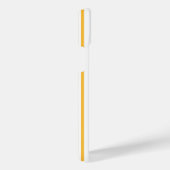 Hellgelbe und weiße fünf Streifen Muster iPhone Hülle (Rechte Seite)