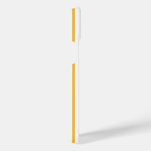 Hellgelbe und weiße fünf Streifen Muster iPhone Hülle (Rechte Seite)