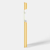 Hellgelbe und weiße fünf Streifen Muster iPhone Hülle (Linke Seite)