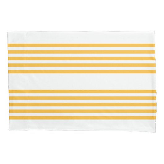 Hellgelbe und weiße fünf Streifen Muster Kissenbezug (Vorderseite)
