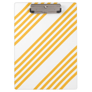 Hellgelbe und weiße fünf Streifen Muster Klemmbrett