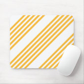 Hellgelbe und weiße fünf Streifen Muster Mousepad (Mit Mouse)