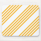 Hellgelbe und weiße fünf Streifen Muster Mousepad (Vorne)