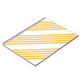 Hellgelbe und weiße fünf Streifen Muster Notizblock (Linke Seite)