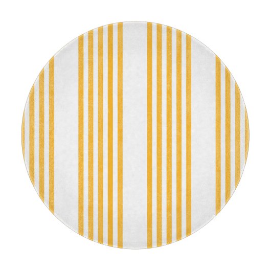 Hellgelbe und weiße fünf Streifen Muster Schneidebrett (Vorderseite)
