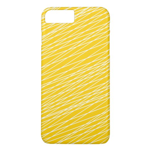 Hellgelbe und weiße Linien Muster Case-Mate iPhone Hülle (Rückseite)