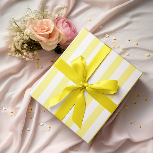 Hellgelbe und weiße Streifen Geschenkpapier