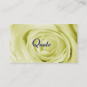 hellgelbe Visitenkarte (Rückseite)