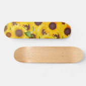 Hellgelbe Wasserfarbe Sonnenblume Skateboard (Horizontal)