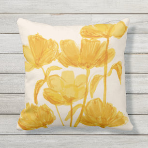 Hellgelbe Wohngestaltung Kissen