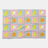 Hellgelbe Zitronen, Orangensonne, Sommerpfeifen Geschirrtuch (Horizontal)