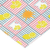 Hellgelbe Zitronen, Orangensonne, Sommerpfeifen Kurzer Tischläufer (Ecke)