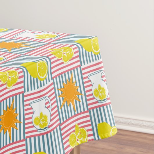 Hellgelbe Zitronen, Orangensonne, Sommerpfeifen Tischdecke (Beispiel)