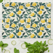 Hellgelbe Zitronenbäume zweiteilig Geschirrtuch (Gefaltet)